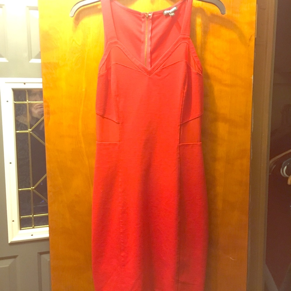Express Red Cocktail Cutout Dress